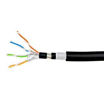 Cablu cat 7 S/FTP, de exterior, manta PE neagra, Schrack